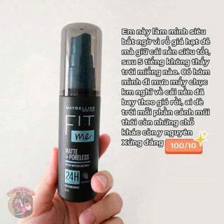 Xịt Khóa Nền Maybeline Fit Me Matte Poreless Setting Spray 80ml