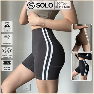Quần sort đùi Tập Gym Yoga Biker Cạp Cao Tôn Mông Thun Poly Co Giãn Thoải Mái Vận Động GYMSTORE 6682