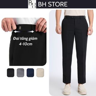 Quần Âu Nam BH STORE – Cạp Chỉnh Eo Linh Hoạt, Ống Suông Form Đứng, Vải Vitex Mềm Mịn Chống Nhăn BHQTCAP