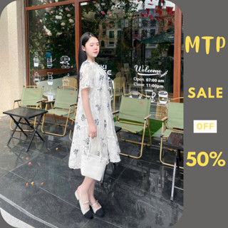 Váy bầu, đầm bầu Suông tơ voan , Đầm Bầu Mùa Hè Dáng Dài Qua Gối Thiết Kế Hoa Nhí