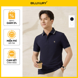 Áo Polo Nam Biluxury 9APCB560 Form Slimfit Logo Thánh Gióng Co Giãn Thấm Hút Bền Màu