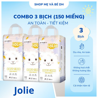 Combo 3 bịch bỉm quần Jolie chính hãng giá rẻ, mềm mỏng thấm hút tốt, đủ size M đến 4XL