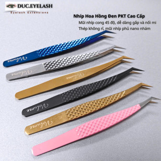 (Bao Test) Nhíp hoa hồng đen Pakistan phủ nhám nano, bao gắp 20d - 30d, dụng cụ nối mi / Đức Eyelash