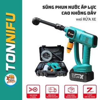  TONNIFU - Máy Xịt Rửa Áp Lực Cao Pin Lithium dòng Green 2025 Tiện Lợi Máy Phun Đa Năng Tưới Cây Rửa Xe Kèm Bình Xịt 