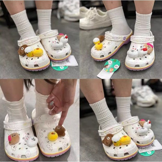 Dép sục cho bé và cho mẹ mẫu LineFriends mới size 23 tới 39, giày sục cho bé, phụ nữ