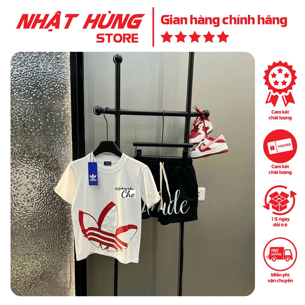Bộ quần áo cho bé trai hình A ĐÁT ĐI RHDE , set áo phông quần short trẻ em hiệu Nhật Hùng size từ 10
