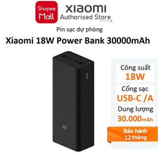 Pin sạc dự phòng Xiaomi 30000mAh Sạc nhanh 18W in/out Type C - Hàng chính hãng