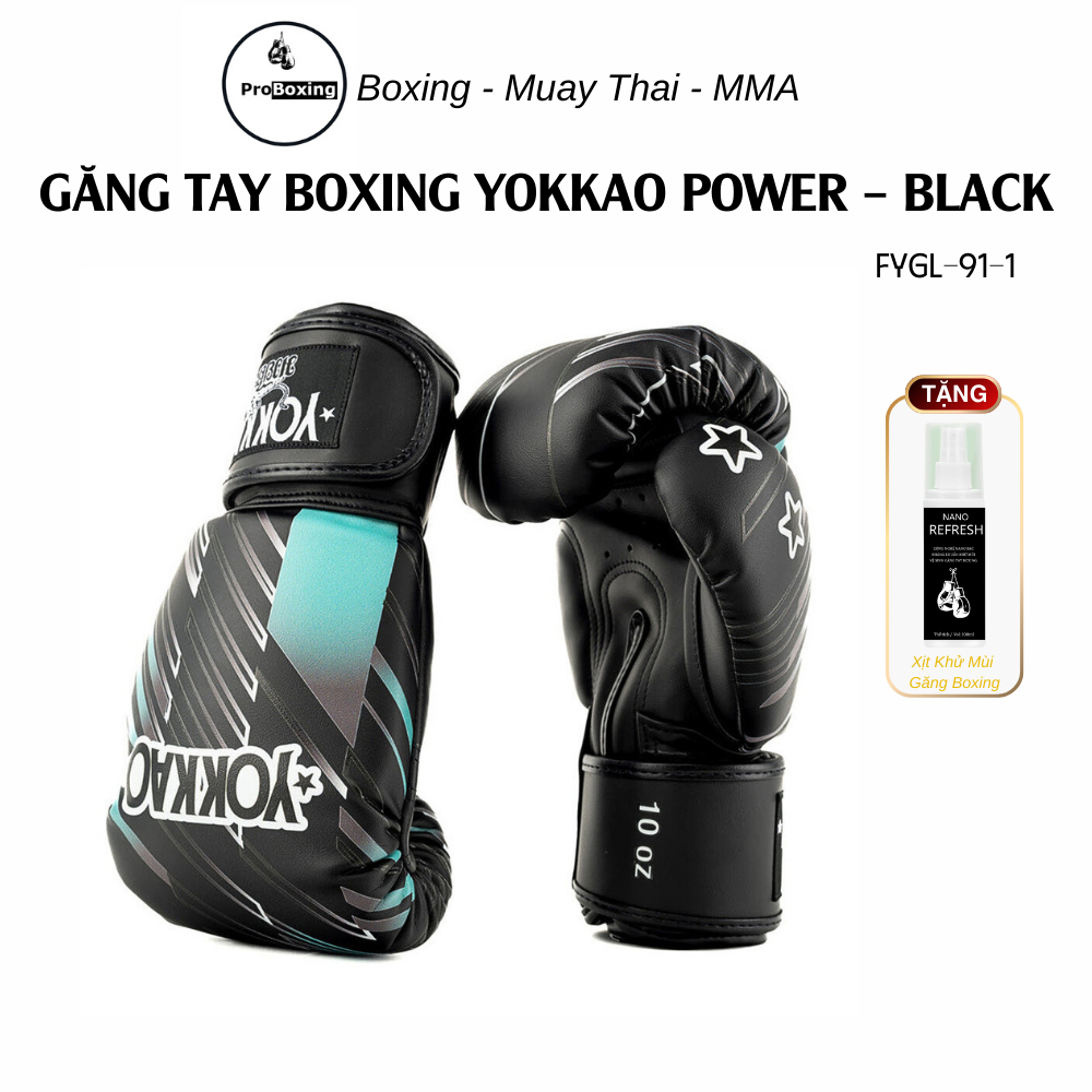 Găng Tay Boxing YOKKAO Power – Black