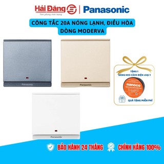  Công tắc 20A cao cấp Panasonic dòng Moderva - Màu Trắng Vàng ánh kim Xám ánh kim - Có đèn chỉ báo 