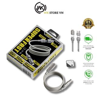 Cáp lò xo 4 đầu sạc nhanh WK WDC48, tự động thu lại khi không sử dụng