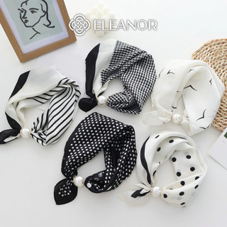  Khăn quàng cổ bandana turban Eleanor Accessories đính ngọc trai nhân tạo phụ kiện thời trang 9890 