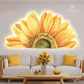  Tranh tráng gương Hoa đèn led trang trí nhà decor quán tranh treo lối vào decor quán spa nail 