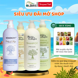 Cặp Gội Xả BIOTIN COLLAGEN VOUDIOTY Giảm Rụng Tóc, Phục Hồi Hư Tổn, Giảm Gàu 500/1000ml