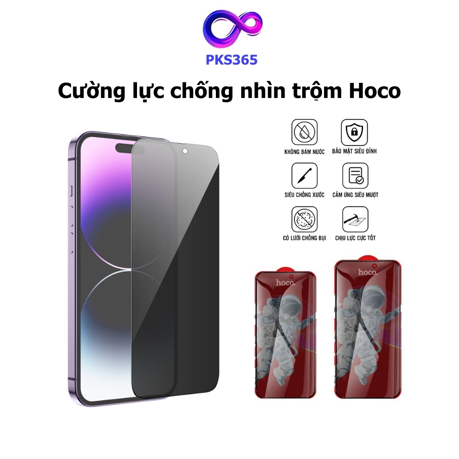 Kính cường lực chống nhìn trộm Hoco, chống xước full màn hình bảo vệ mắt mỏng nhẹ nhàng - PKS | BigBuy360 - bigbuy360.vn