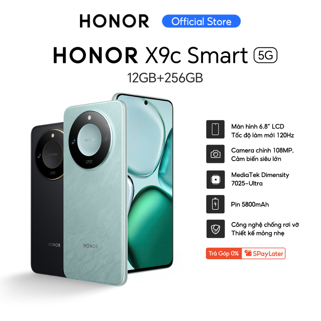 Điện thoại Honor X9c Smart 5G 12GB + 256GB| Pin 5800mAh, Camera 108MP | Bảo hành 18 Tháng | BigBuy360 - bigbuy360.vn