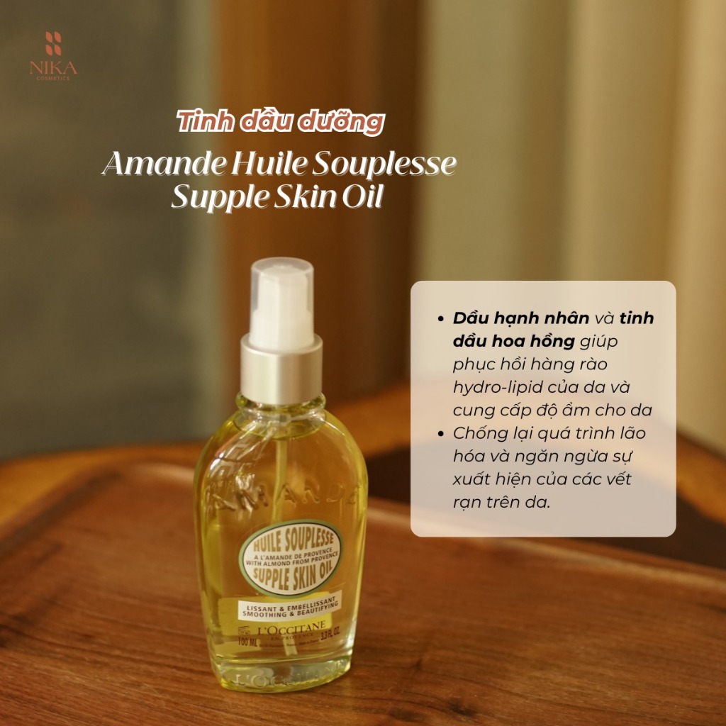 Dầu Dưỡng Thể Hạnh Nhân Almond Supple Skin Oil 100ml