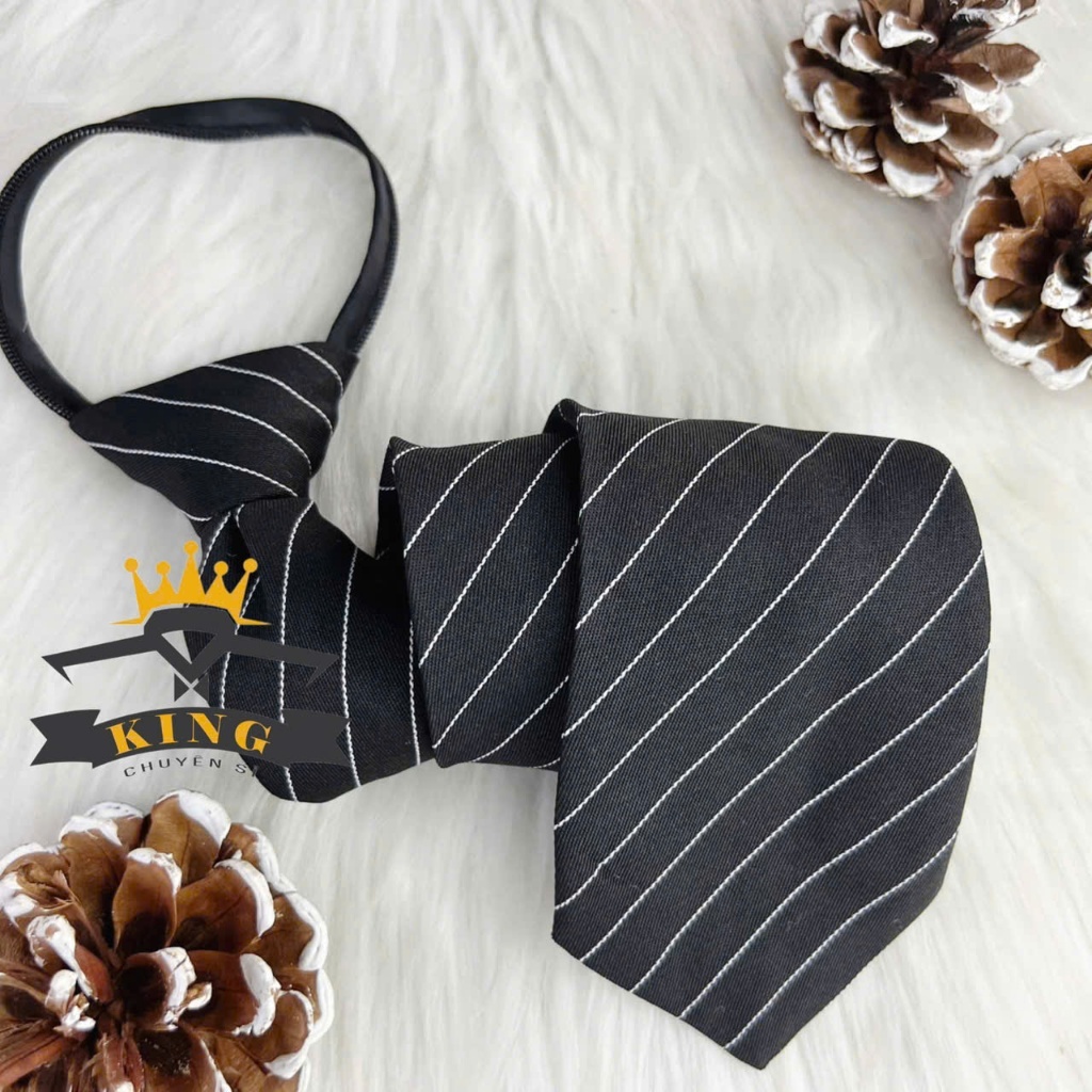 Cà vạt nam KING caravat công sở và chú rể thắt sẵn bản nhỏ 5cm 6cm 8cm hàn quốc thời trang lịch lãm giá rẻ C026 C0026