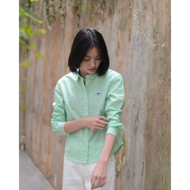 TheBlueTshirt - Áo sơ mi kẻ sọc caro tay dài phom regular cho nữ - Ultimate Classic Shirt - Women | BigBuy360 - bigbuy360.vn