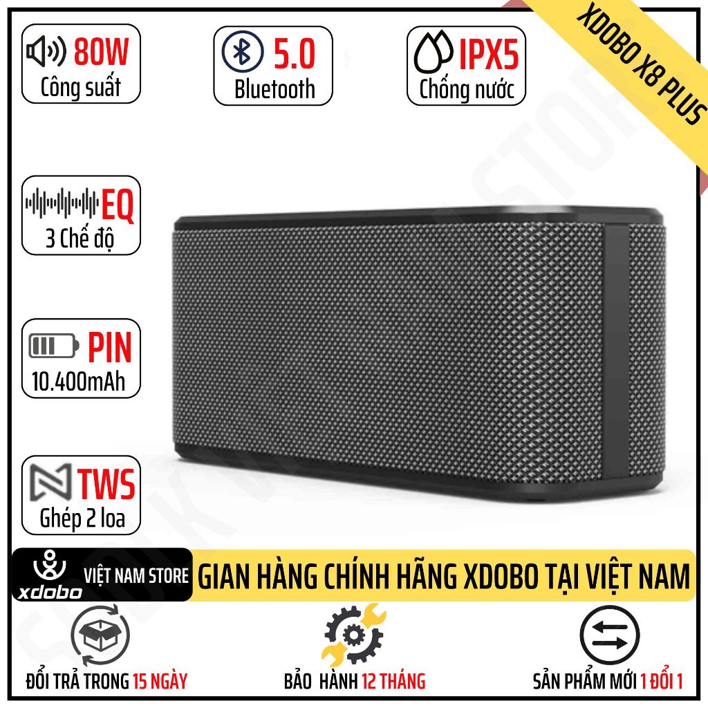 Loa Bluetooth Xdobo X8 Plus Công suất 80W Siêu Trầm TWS Bản Cập Nhật Của Xdobo X8 III X8 II X7 X5 Wa