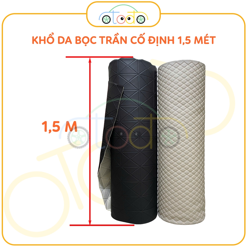 Da Bọc Trần Ô Tô 5D (Khổ 1m45-1m5) - Vải Da PU Thường & Carbon Cao Cấp [BÁN THEO MÉT DÀI]