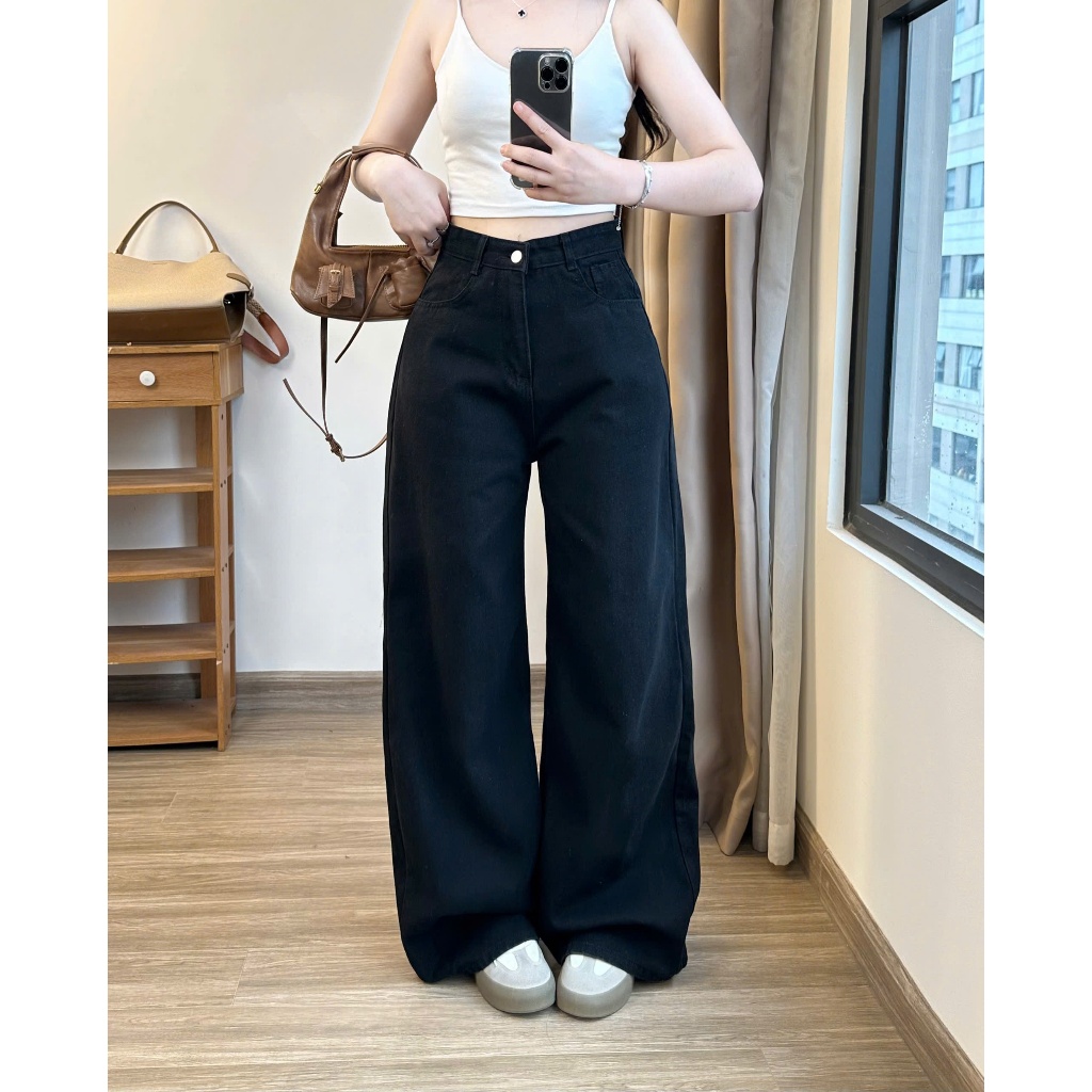 Quần Jeans Ống Loe rộng Màu Trắng Form Rộng Dài  168.fashion | BigBuy360 - bigbuy360.vn