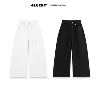 Quần Kaki Ống Rộng Tặng Kèm Dây 4Lucky 6221, Quần Ống Rộng Thời Trang Unisex Nam Nữ Kèm Dây Phong Cách Cá Tính