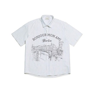 Áo Sơ Mi Tay Ngắn ( Ngắn Lỡ ) Bonjour Ville /Form Rộng Vừa, Chất Liệu Cao Cấp Siêu Thoáng Mát