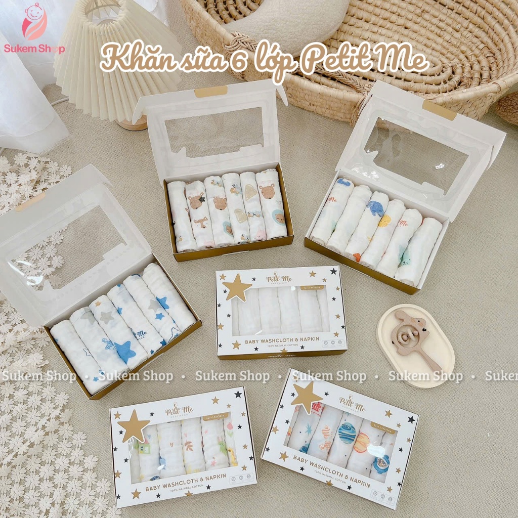 Set khăn sữa Petit Me [set 6c]