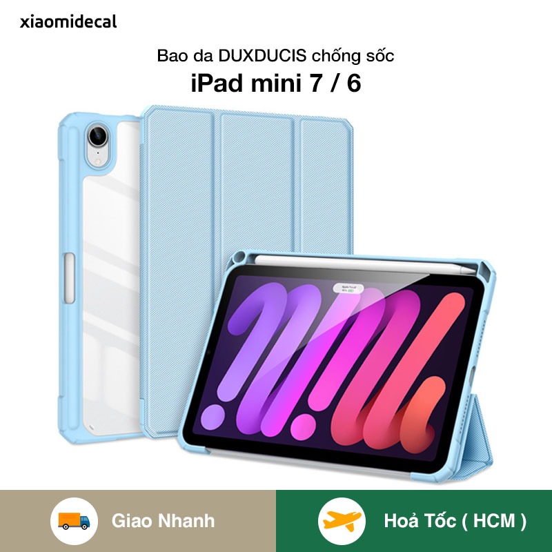 Bao da DUXDUCIS iPad mini 7 / 6 mặt lưng trong viền TPU chống sốc