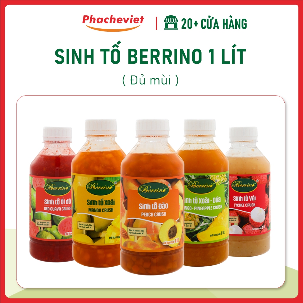 Sinh Tố Berrino 1000ml [Đủ Vị - Date Mới]