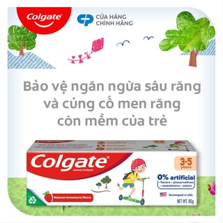 Kem đánh răng Colgate Kid Free From cho bé 3-5 tuổi không chất bảo quản 80g