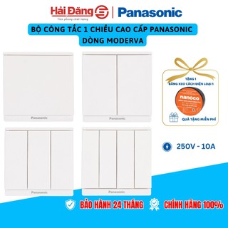  Công tắc 1 chiều cao cấp Panasonic dòng Moderva - Bộ công tắc đơn đôi 3 4 
