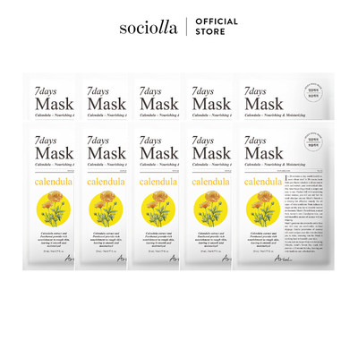 Combo Mặt Nạ Hoa Cúc Ariul 7 Days Mask Calendula P 23ml
