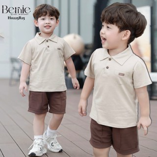 Bộ polo cộc tay bé trai Perfect Bernie cotton mềm mát - Bộ bé trai mùa hè 9-24kg - H0225B25-T825