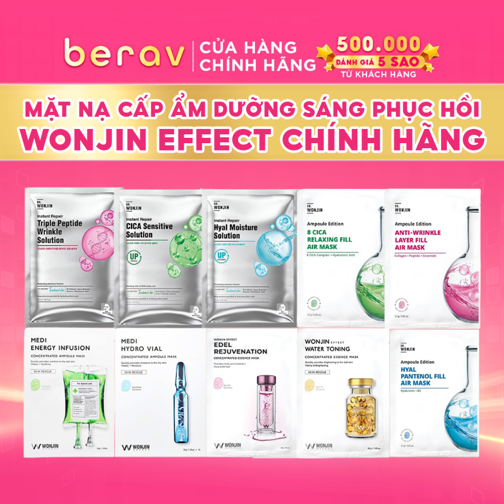 [MIIX] Combo Mặt Nạ WONJIN EFFECT Ngẫu Nhiên Cấp Ẩm, Làm Dịu, Cung Cấp Collagen 27/30gr