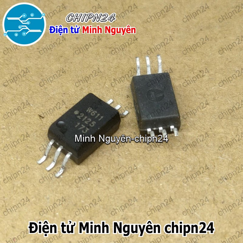 [1 con] (SOP) Opto Dán W611 SOP-6 Đen (ACPL-W611 ACPL-W611V ACPL-P611 10M)