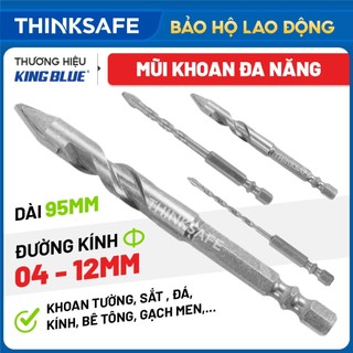  Mũi khoan đa năng lục giác KingBlue KBH2F kích thước 4 - 12mm dài 95mm khoan tường gạch men đá kính bê tông 