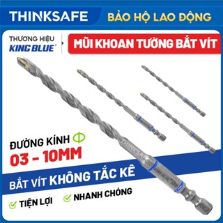  Mũi khoan bê tông không tắc kê chuôi lục giác KingBlue KBLJ kích thước 3 - 10mm Mũi khoan tường gạch men bắn vít 