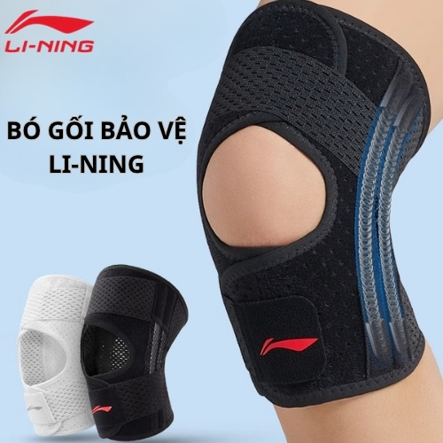 Bó gối thể thao băng bảo vệ đầu gối Li-ning, với thiết kế  đệm silicon hỗ trợ bảo vệ xương LDEU182