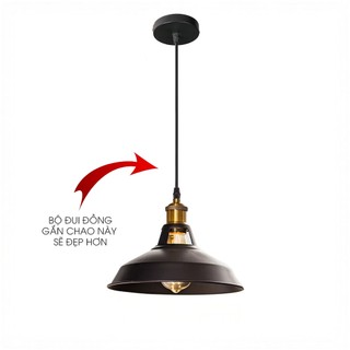 Bộ Đui Đồng Đèn Thả Dây Dài 1 Mét, Đế Ốp 10cm (không bóng) | Đèn Toàn Lợi