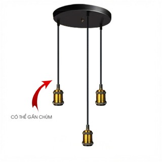 Bộ Đui Đồng Đèn Thả Dây Dài 1 Mét, Đế Ốp 10cm (không bóng) | Đèn Toàn Lợi
