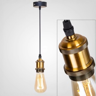 Bộ Đui Đồng Đèn Thả Dây Dài 1 Mét, Đế Ốp 10cm (không bóng) | Đèn Toàn Lợi
