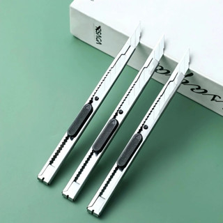 Combo 10 Dao Rọc Giấy Văn Phòng Vỏ Kim Loại Mini - Dao Rọc Giấy Siêu Bền Sắc Bén