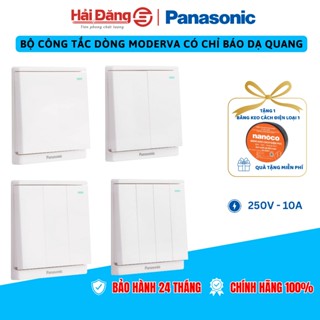 Công tắc cao cấp Panasonic dòng Moderva màu Trắng có Chỉ Báo Dạ Quang