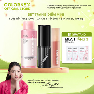 [MỚI] Set Makeup Mini Phù Hợp Đi Du Lịch COLORKEY Nước Tẩy Trang 100ml + Xịt Khóa Nền 30ml + Son Watery Tint 1g