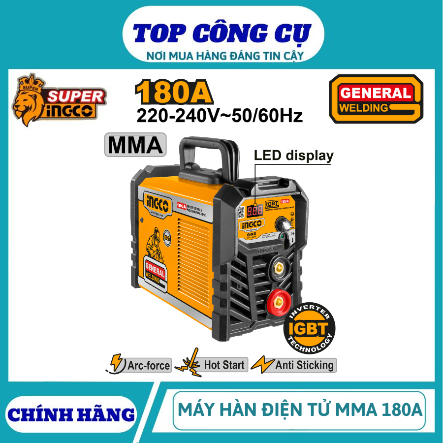 INGCO Máy hàn điện tử 180A ING-MMA18028  / 160A ING-MMA16028  /  130A  ING-MMA13028