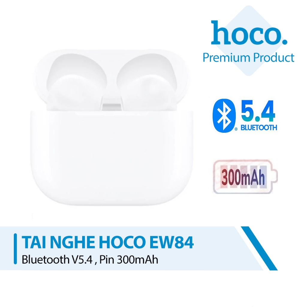 Tai nghe không dây Bluetooth V5.4 Hoco EW84 kết nối mượt mà ổn định âm thanh rõ nét pin sử dụng lâu