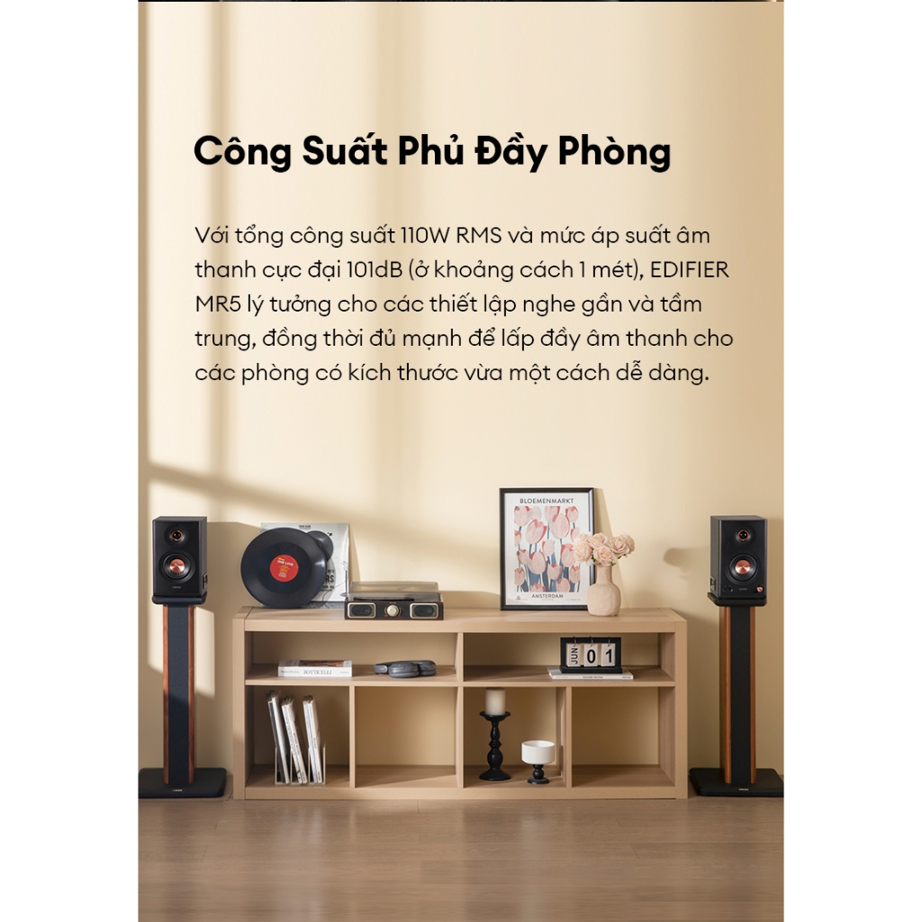 Loa Kiểm Âm Bluetooth EDIFIER MR5 | Công Suất 110W | Âm Thanh Chuyên Nghiệp | Hi-Res Audio Wireless | Bảo Hành 15 Tháng | BigBuy360 - bigbuy360.vn