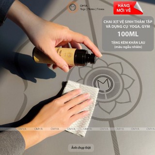  Nước Vệ Sinh Thảm Tập Và Dụng Cụ Yoga Gym 100ml Chai Xịt Khử Mùi Dung Dịch Lau Dụng Cụ Tặng Kèm Khăn Lau Đa Năng 
