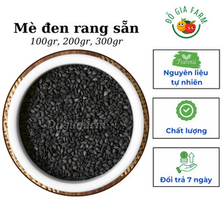 Mè đen rang sẵn Dogiafarm làm bánh, salad, sữa hạt, nấu ăn - túi 100gr, 200gr, 300gr